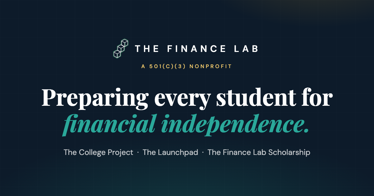 The Finance Lab: The Plan, Then the Portfolio